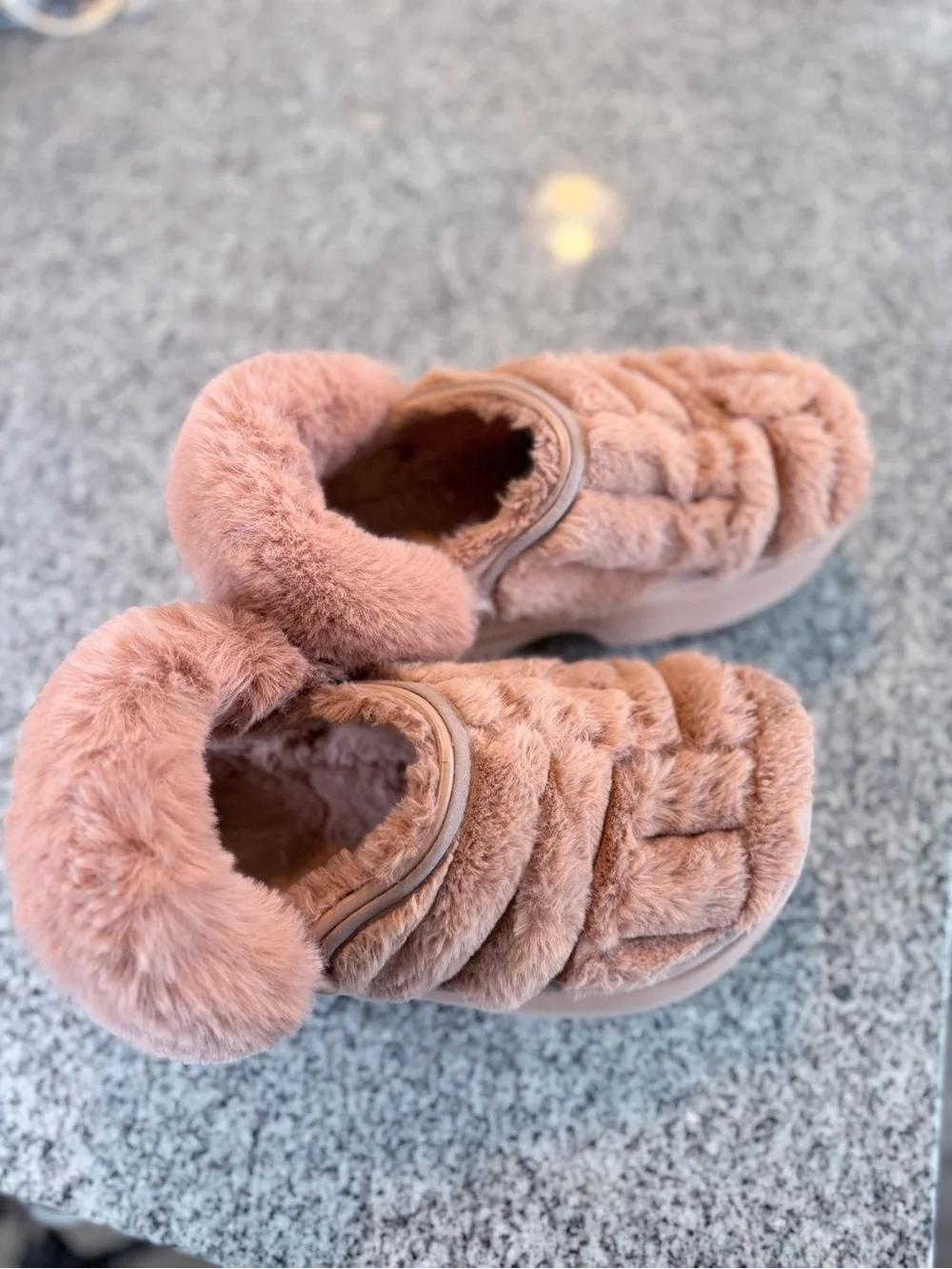 CROCS Kids Blush Pink Fuzzy Lined Clog